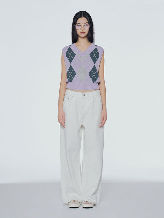 Instantfunk Argyle Knitwear Vest
