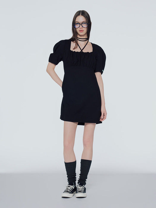 Instantfunk Strap Square Neck Mini Dress