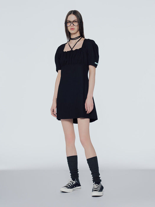 Instantfunk Strap Square Neck Mini Dress