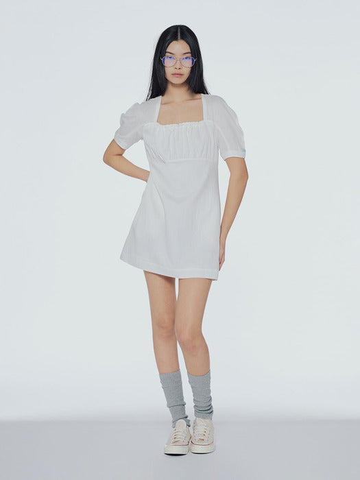 Instantfunk Strap Square Neck Mini Dress
