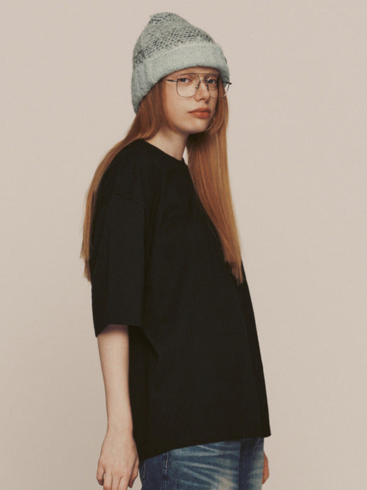 [Instantfunk] Unisex 3/4 Sleeve T-shirt with Sleeve Logo Detail