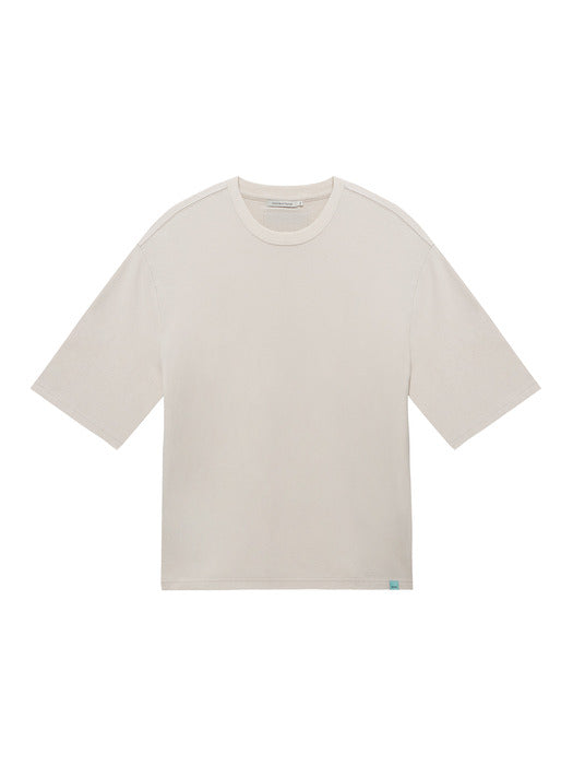 [Instantfunk] Unisex 3/4 Sleeve T-shirt with Sleeve Logo Detail