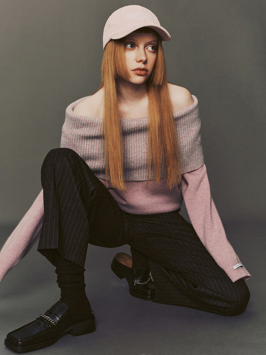 Instantfunk Wool Off-Shoulder Knitwear
