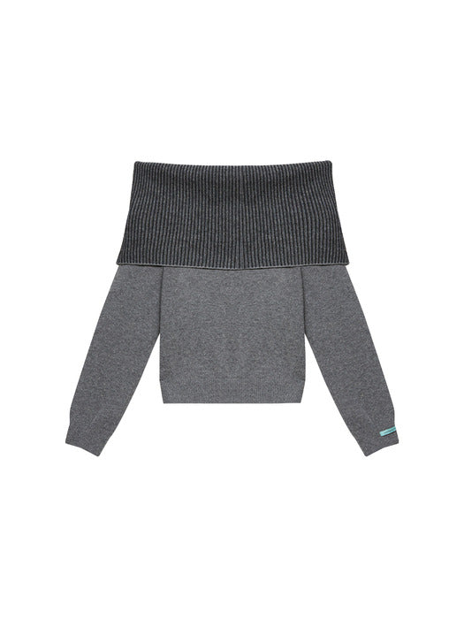 Instantfunk Wool Off-Shoulder Knitwear
