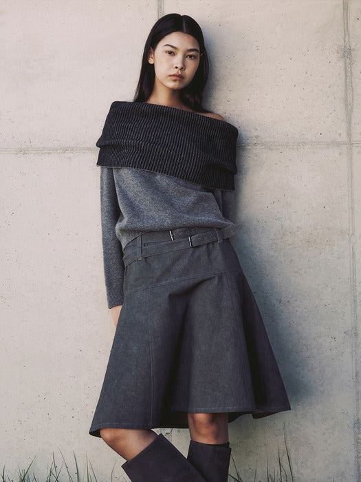 Instantfunk Decorative Belt Midi Skirt