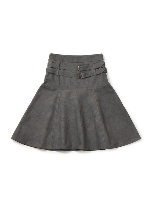 [Instantfunk] Decorative Belt Midi Skirt