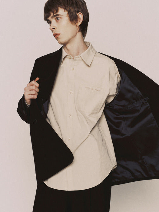 [Instantfunk] Men's Cut-and-Sew Line Shirt