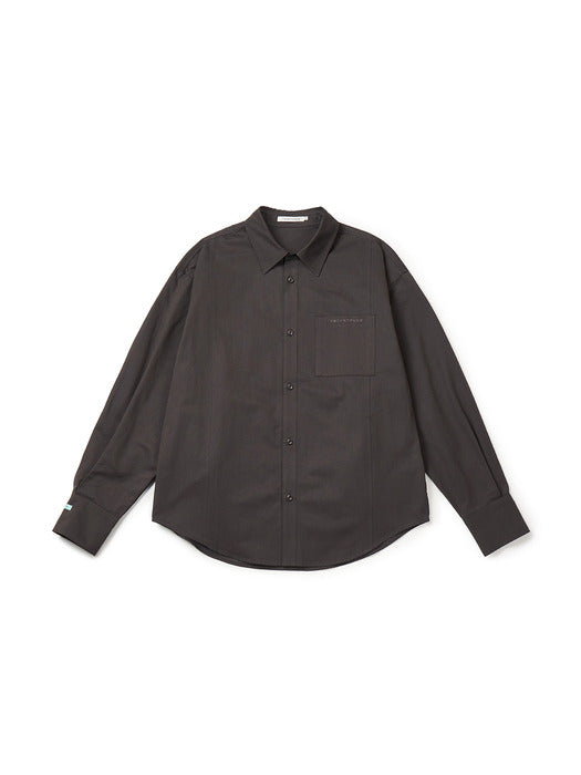 [Instantfunk] Men's Cut-and-Sew Line Shirt