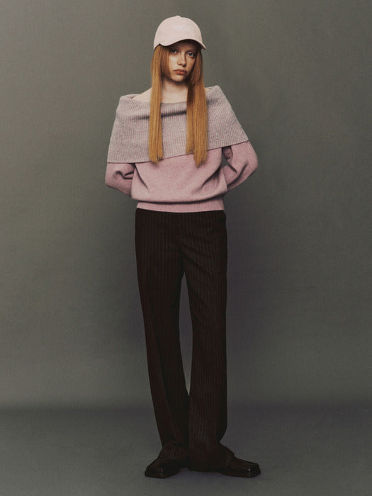 Instantfunk Stripe Semi-Wide Slacks