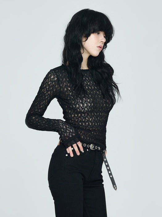 Instantfunk Lace T-shirt - Black