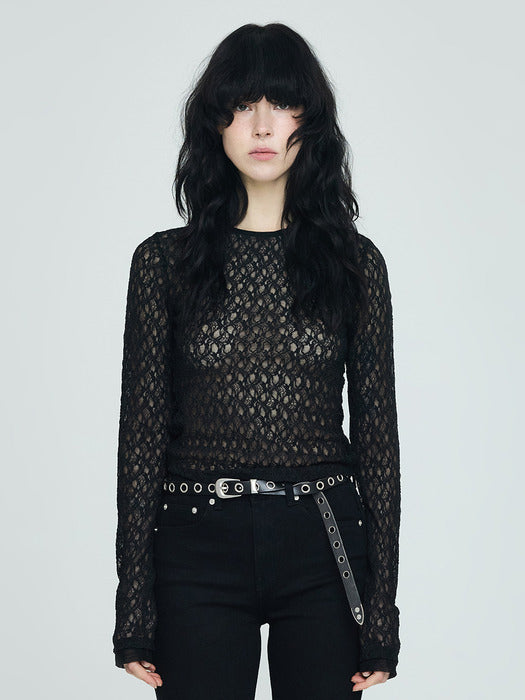 Instantfunk Lace T-shirt - Black