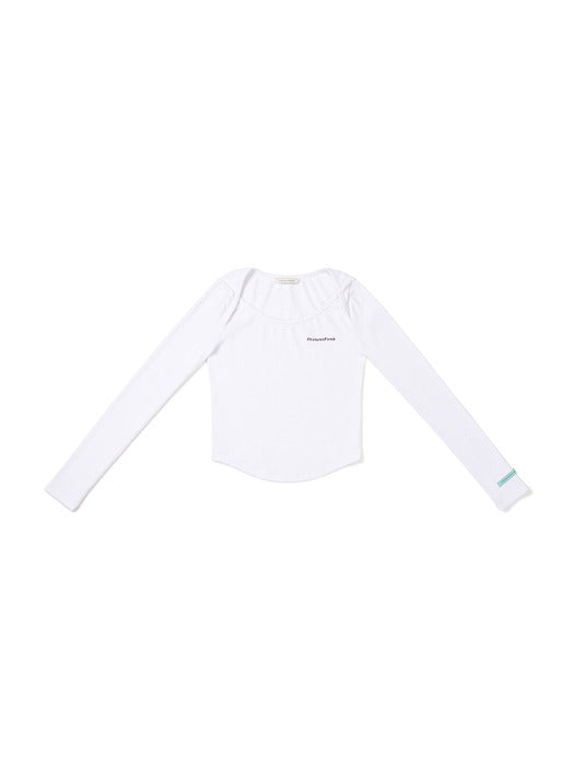 Instantfunk Logo Boat Neck T-shirt - White