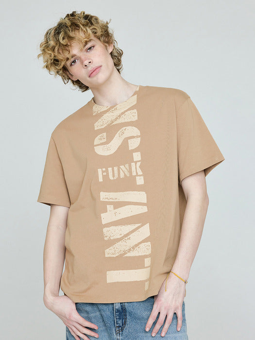 Instantfunk Men's Vintage Logo T-shirt - Beige