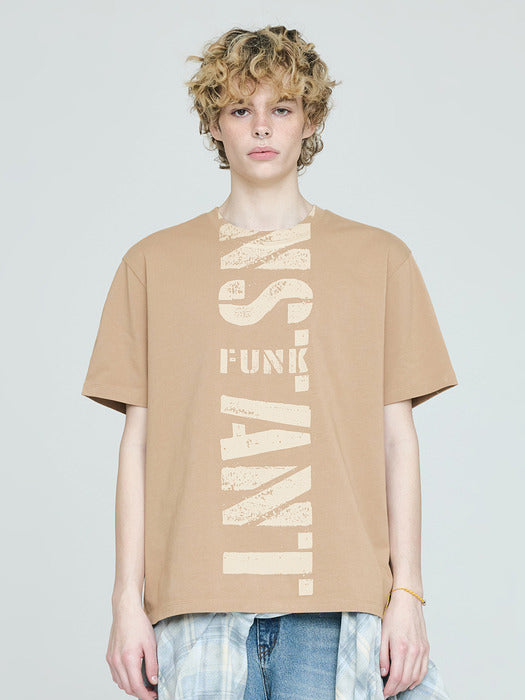 Instantfunk Men's Vintage Logo T-shirt - Beige