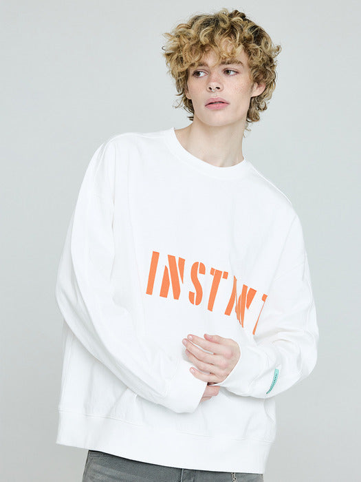 Instantfunk Men's Logo Sweatshirt - White