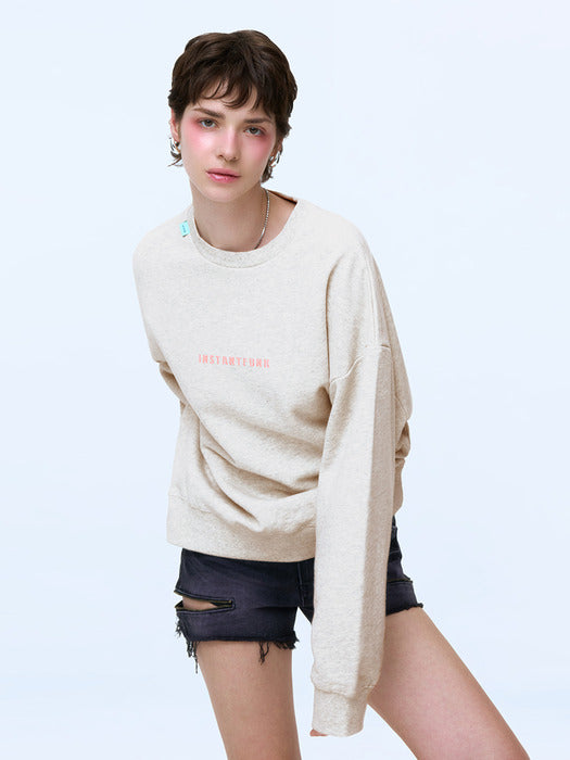 Instantfunk Minilogo Sweatshirt - Oat Gray