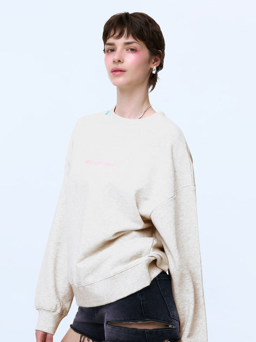 Instantfunk Mini Logo Sweatshirt - Oat Gray