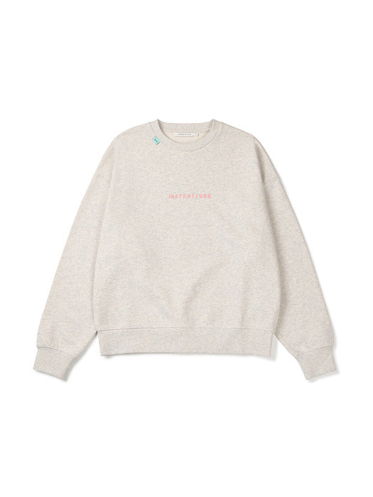 Instantfunk Minilogo Sweatshirt - Oat Gray