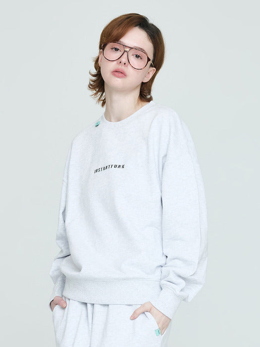 Instantfunk Minilogo Sweatshirt - Melange White