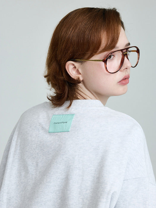 Instantfunk Minilogo Sweatshirt - Melange White
