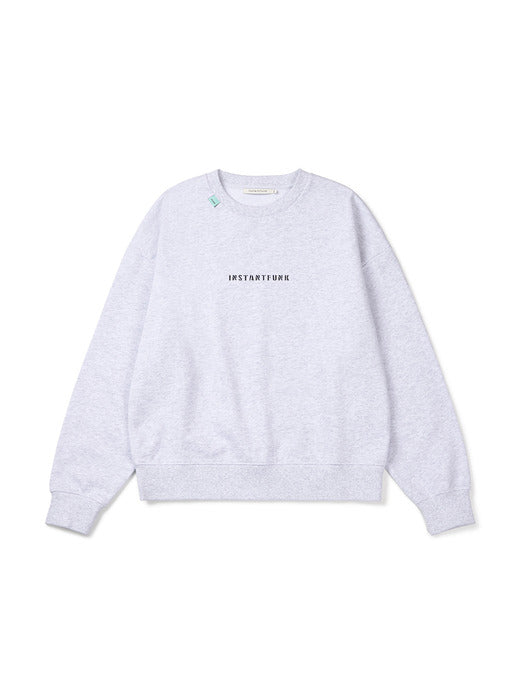 Instantfunk Minilogo Sweatshirt - Melange White