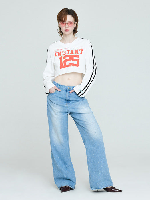 Instantfunk Damaged Wide Pants - Blue