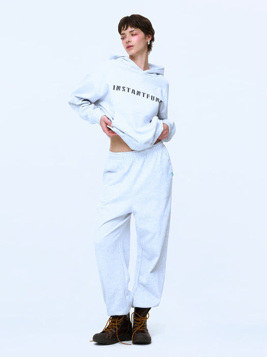 Instantfunk Basic Logo Sweatpants - Melange White
