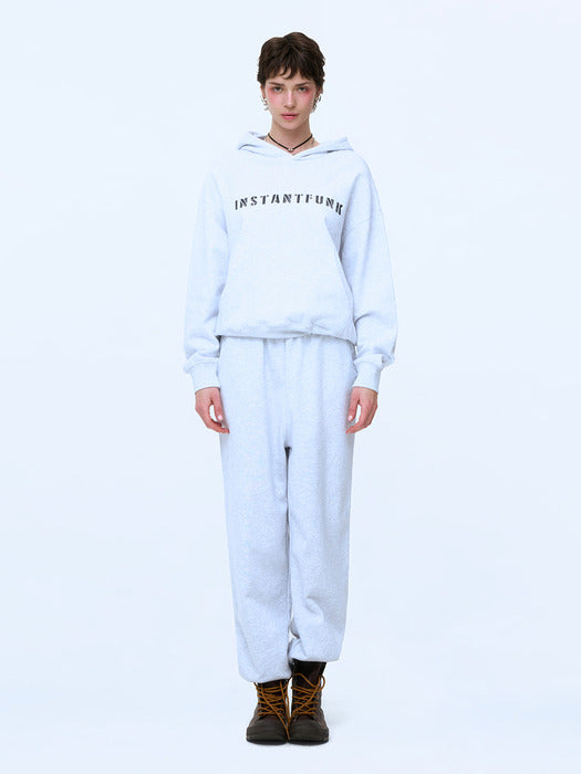 Instantfunk Basic Logo Sweatpants - Melange White