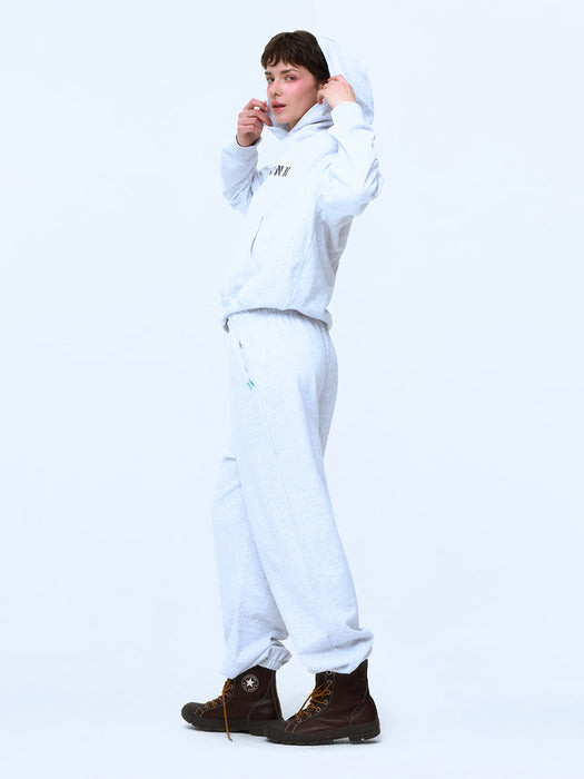 Instantfunk Basic Logo Sweatpants - Melange White