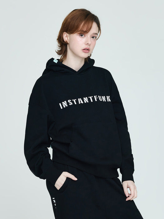 Instantfunk Big Logo Sweat Hoodie - Black