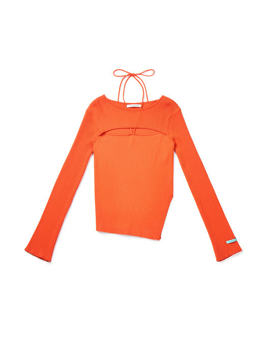 Instantfunk Ribbon Diagonal Knitwear - Orange