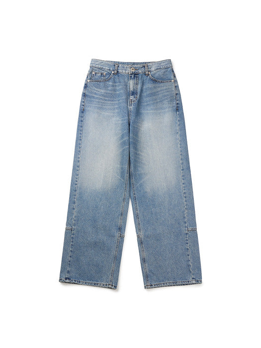 Instantfunk Line Denim Pants - Light Blue