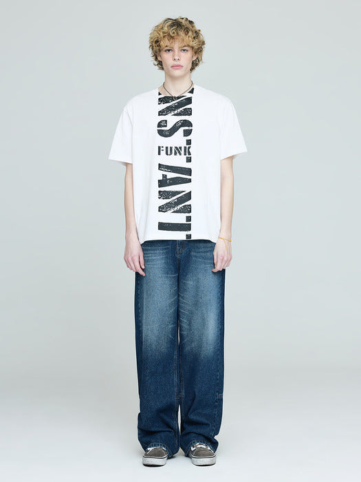 Instantfunk Line Denim Pants - Blue