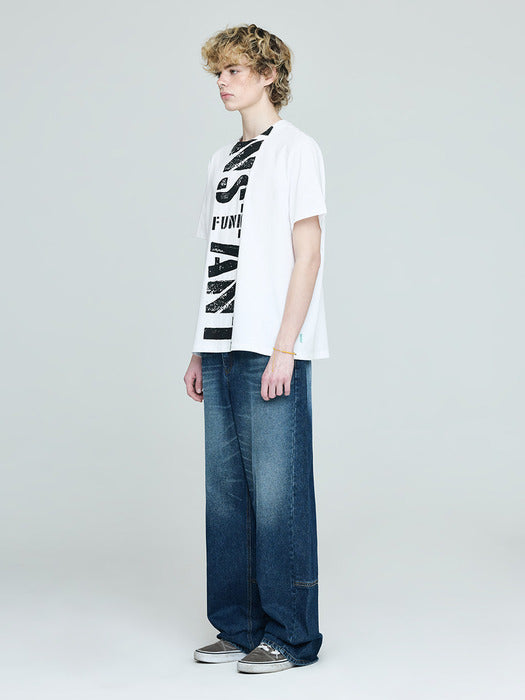 Instantfunk Line Denim Pants - Blue