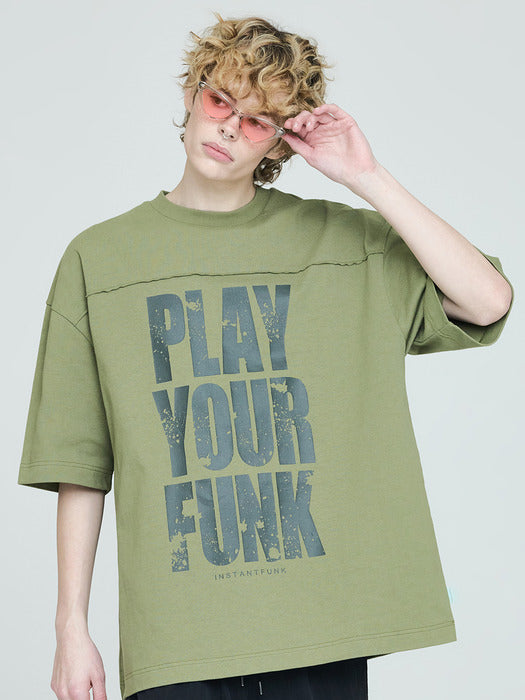 Instantfunk Men's Play Graphic T-shirt - Khaki