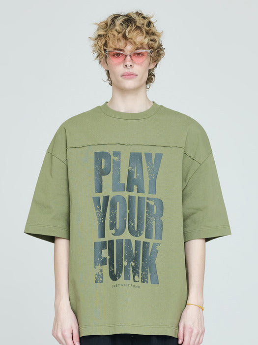 Instantfunk Men's Play Graphic T-shirt - Khaki