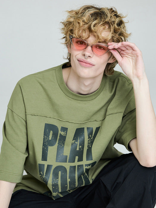Instantfunk Men's Play Graphic T-shirt - Khaki