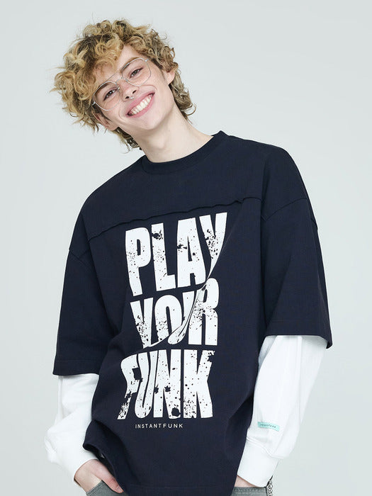 Instantfunk Men's Play Graphic T-shirt - Navy