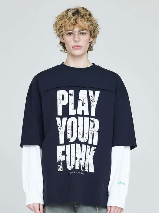 Instantfunk Men's Play Graphic T-shirt - Navy