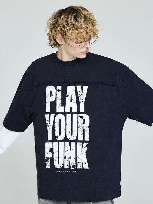 Instantfunk Men's Play Graphic T-shirt - Navy