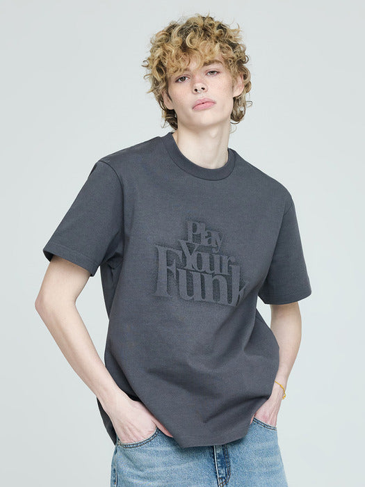 [Instantfunk] Men's Vintage Graphic T-shirt - Gray