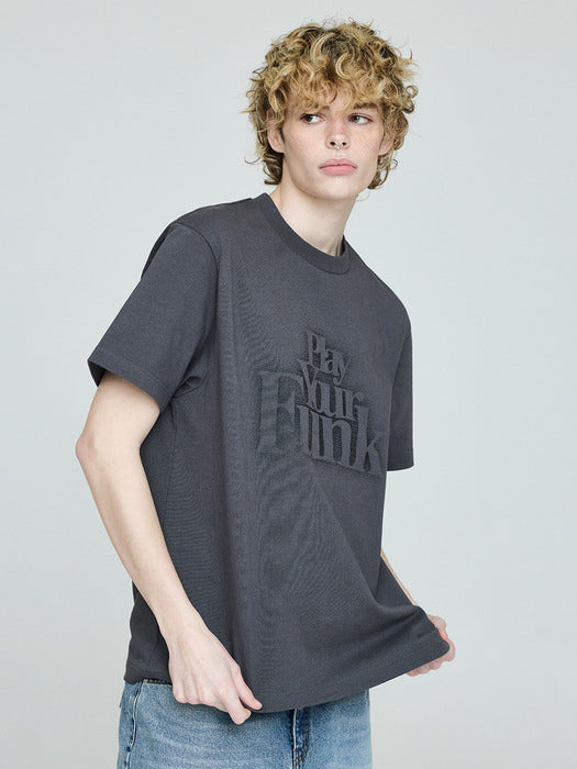 [Instantfunk] Men's Vintage Graphic T-shirt - Gray