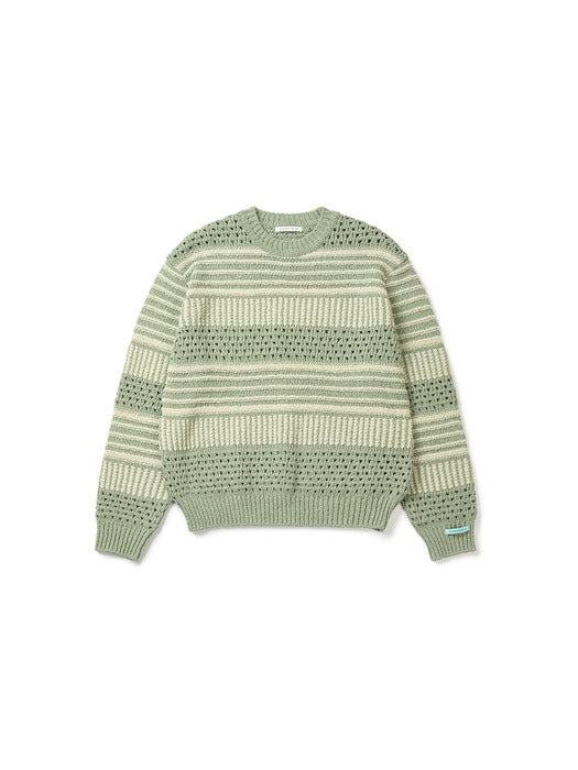 Instantfunk Men's Color Block Knitwear - Light Green
