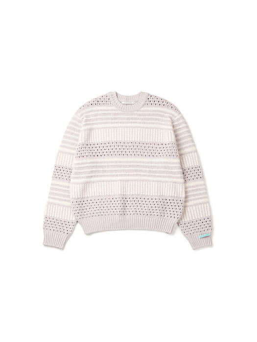 Instantfunk Men's Color Block Knitwear - Light Gray