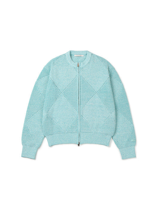 Instantfunk Men's Zip-Up Cardigan - Mint