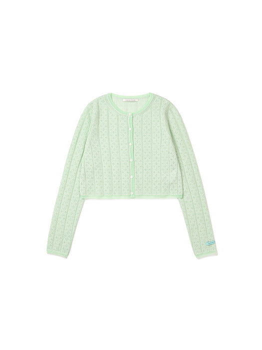 Instantfunk Round Crop Cardigan - Mint