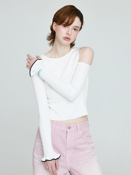 [Instantfunk] One-Point Cut Knitwear - Ivory