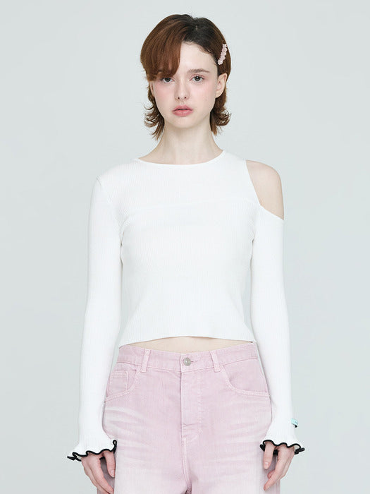 [Instantfunk] One-Point Cut Knitwear - Ivory