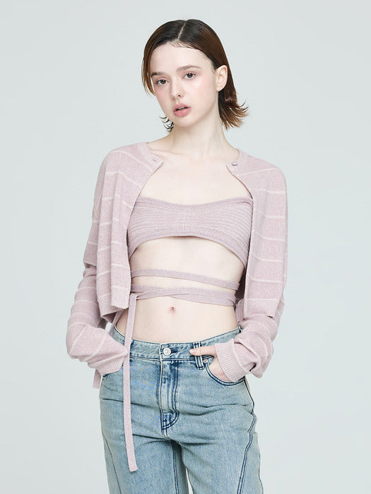 Instantfunk Knit Bustier - Pink