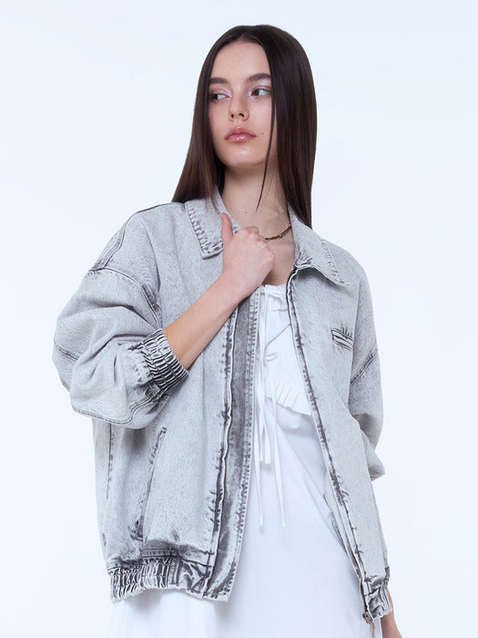 Instantfunk Vintage Washed Jacket - Gray